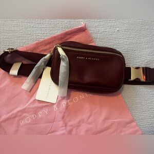 Poppy & Peonies Belt Bag Berry